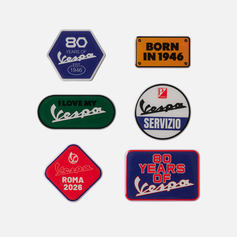 VESPA 80TH STICKERS SET 80 YEARS OF VESPA