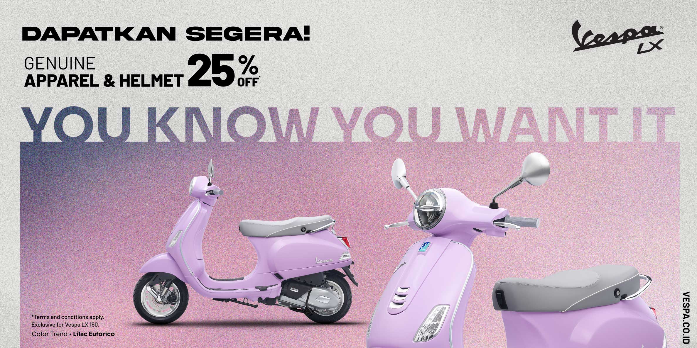 promo banner Vespa LX